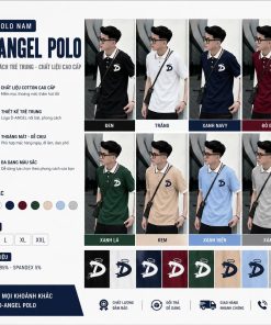 Áo Polo Nam GuCì Phối Cổ Sọc Đỏ Be Chất Vải Gai Cao Cấp Mẫu Mới